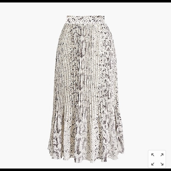 Jcrew midi pleated snakeskin print skirt - Picture 2 of 3